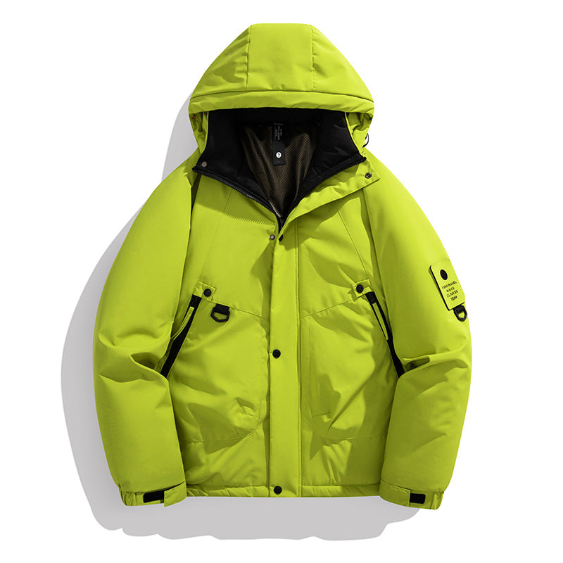 Men's Padded Outdoor Jacket with Hood, Multi-Functional Pockets and Windproof Outer Layer Mune Fashion