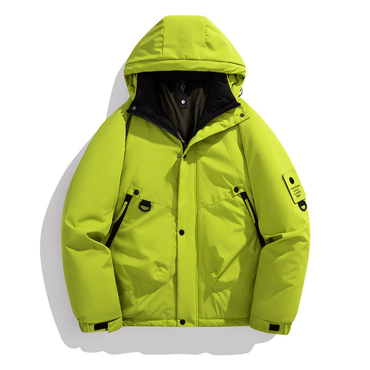 Men's Padded Outdoor Jacket with Hood, Multi-Functional Pockets and Windproof Outer Layer Mune Fashion