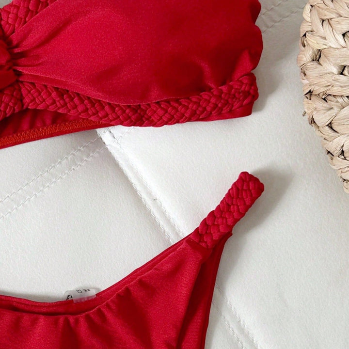 Women's bandeau bikini with braided accents Mune Fashion