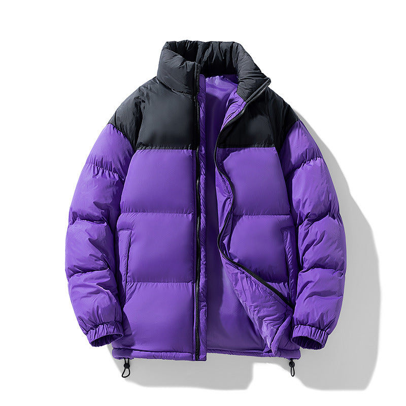 Men's padded thermo down imitation jacket with high stand-up collar and drawstring Mune Fashion