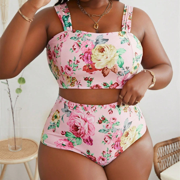 Women's High-Waisted Bikini Set with Floral Design Mune Fashion