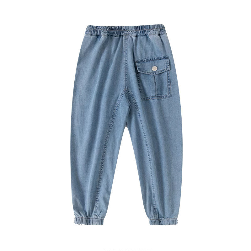 Boys casual denim jogging pants with elastic waistband Mune Fashion