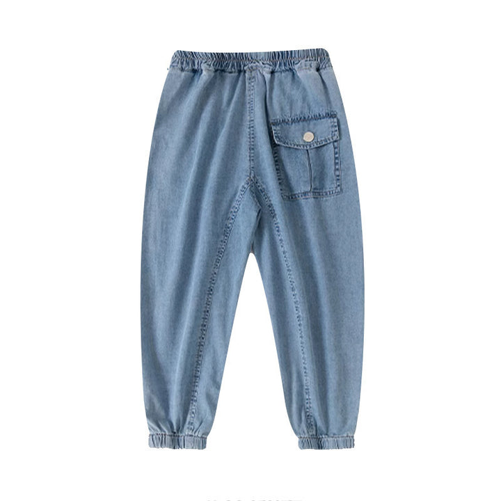 Boys casual denim jogging pants with elastic waistband Mune Fashion