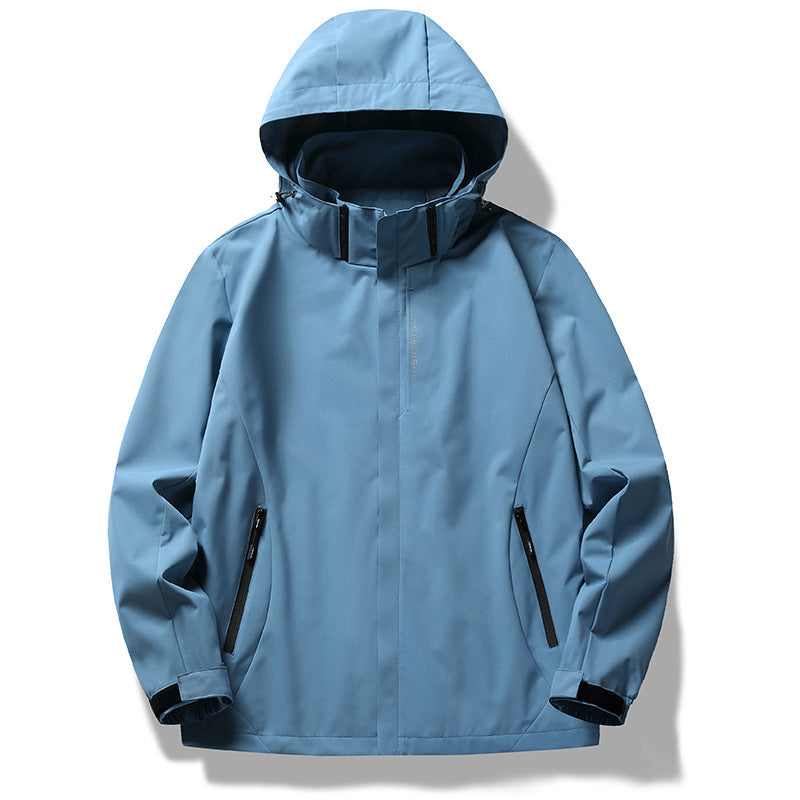 Men's wind and water-repellent softshell hooded jacket with concealed zipper placket Mune Fashion