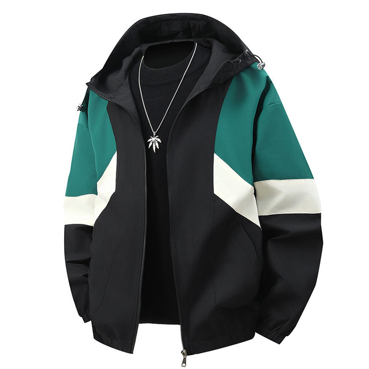 Men's sporty transitional jacket with color block design Mune Fashion