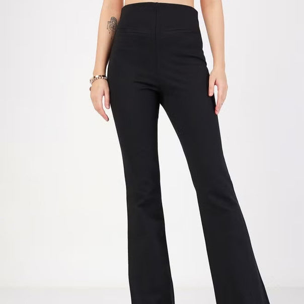 Women's High-cut Bootcut Pants Mune Fashion