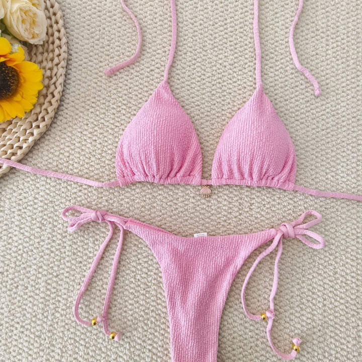 Women's Triangle Bikini Set with sophisticated lacing details Mune Fashion