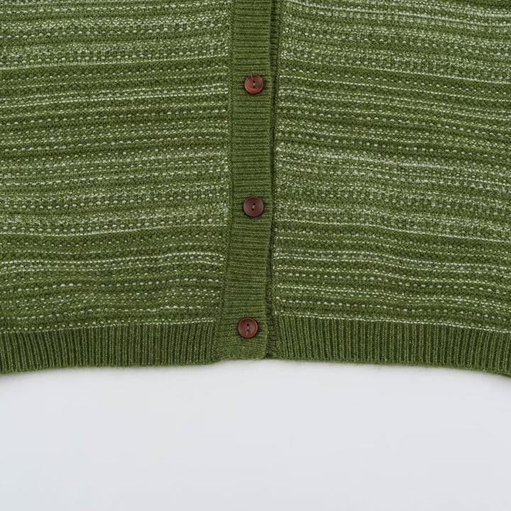 Men's Knitted Vest with V-Neck, Button Placket and Fine Textured Knit Mune Fashion