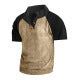 Men's layered look top with velour bib and short-sleeved cotton insert Mune Fashion