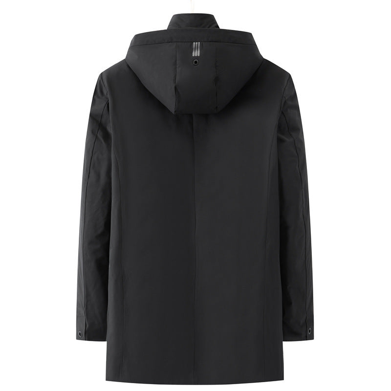 Men's waterproof two-layer coat with quilted inner jacket and hood Mune Fashion