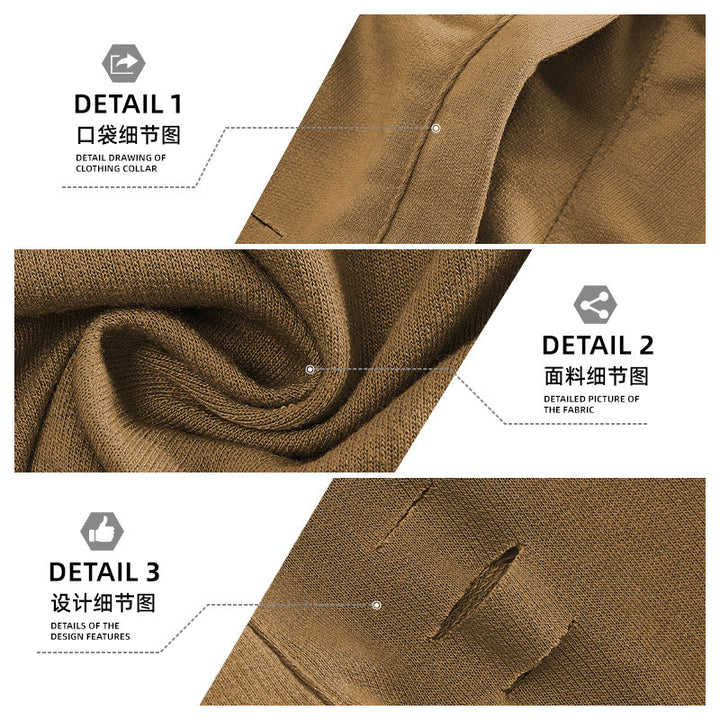 Men's casual sweat shorts with elastic drawstring waistband, side pockets, and used look Mune Fashion