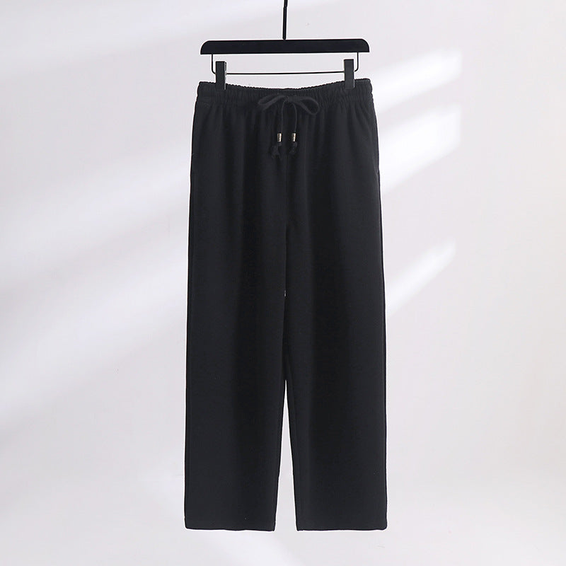 Unisex Padded Fleece Jogging Pants with Elastic Waistband Drawstring and Slim Ankle Cuff Mune Fashion
