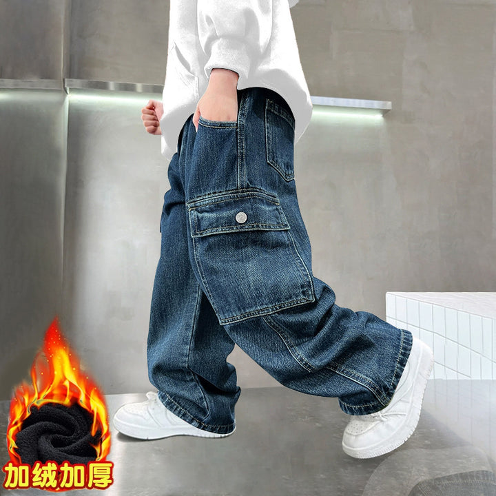 Women's casual cargo jeans by Mune Fashion