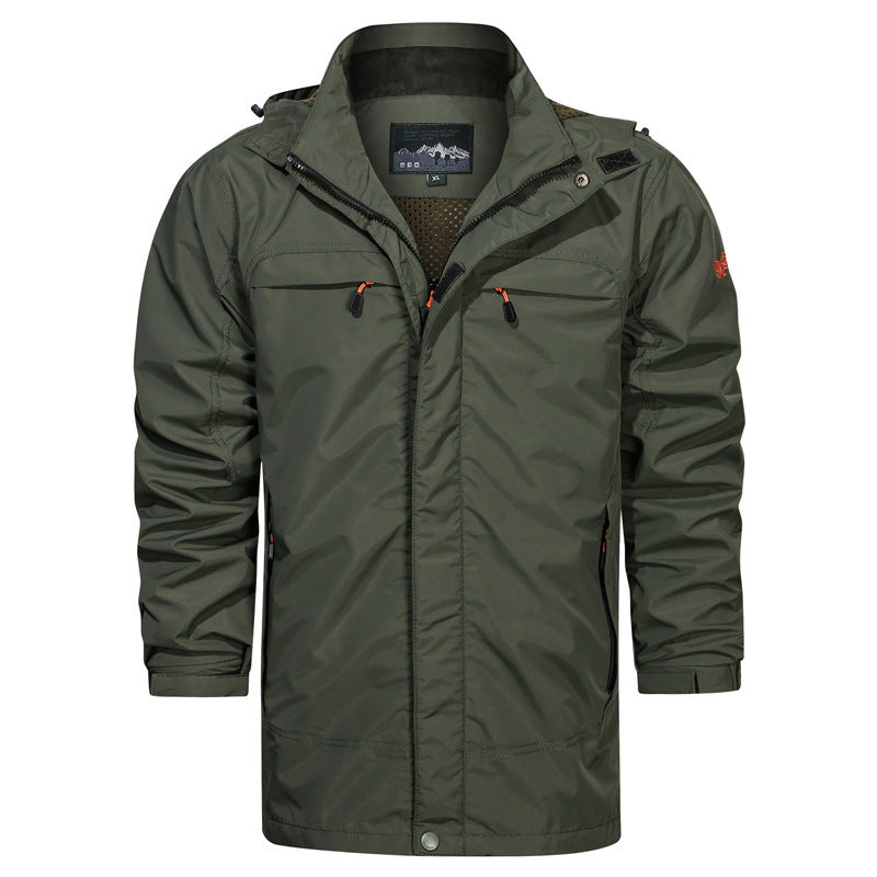Men's lightweight field parka with hood, breathable mesh lining, and multifunctional pockets Mune Fashion