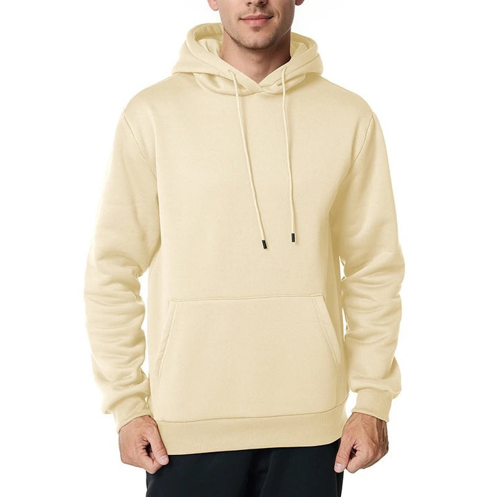 Men's nan minimalist hoodie with soft fleece lining and kangaroo pocket Mune Fashion