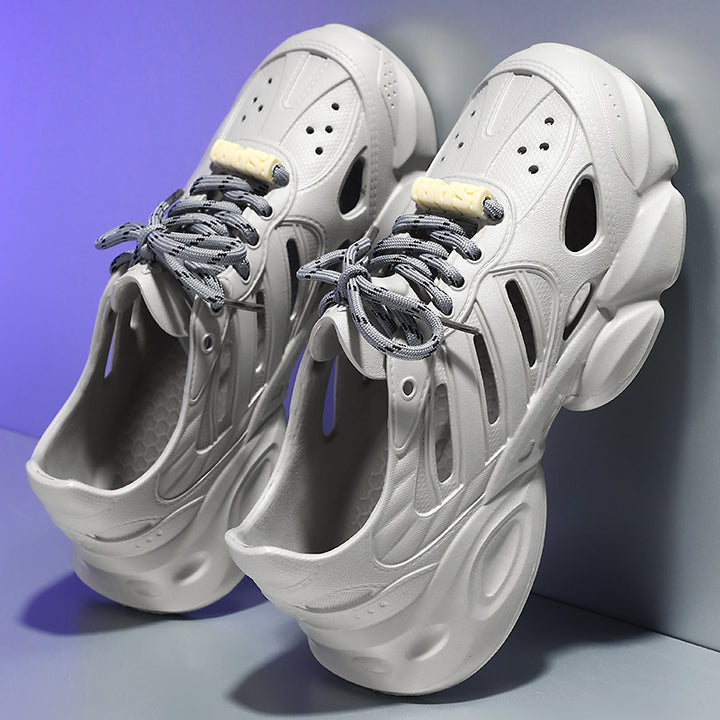 Men's futuristic breathable cut-out platform sneakers with shock-absorbing EVA sole and quick release Mune Fashion