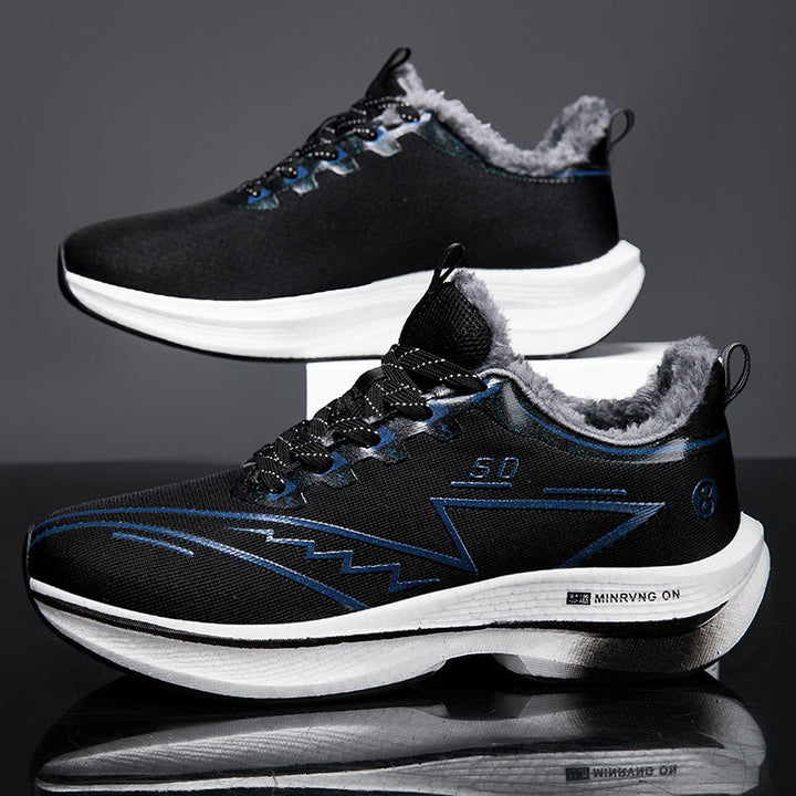 Women's non-insulated thermo sneakers with teddy lining, shock-absorbing wedge sole, and slip-resistant outsole Mune Fashion