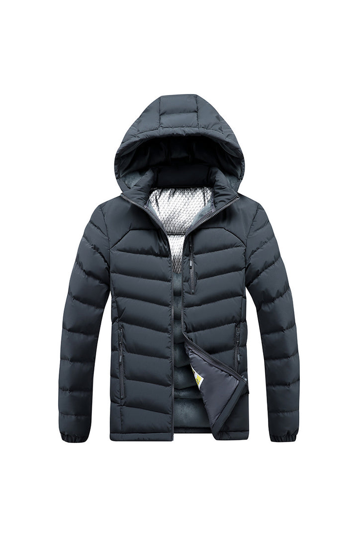 Men's padded jacket with thermal insulation, hood and reflective inner lining Mune Fashion