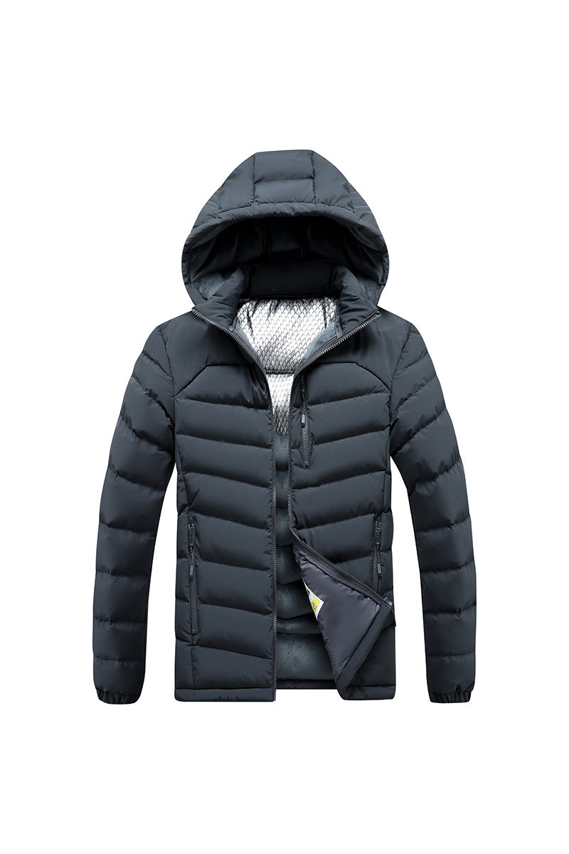 Men's Insulated Padded Jacket with Hood and Thermoreflect Inner Lining Mune Fashion