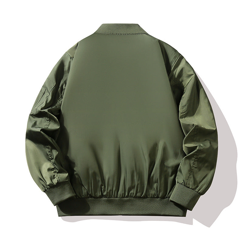 Men's Technical Bomber Jacket in Flight Style with Contrasting Lining Mune Fashion