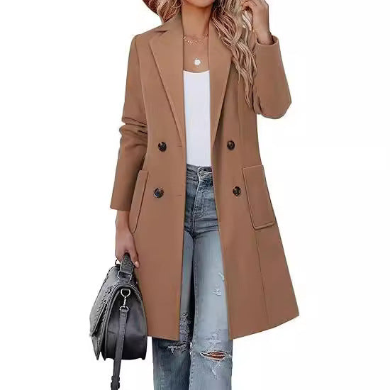Women Elegant and fashionable Long coat Mune Fashion