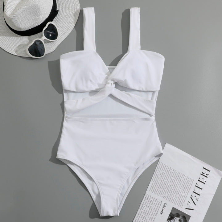 Women's one-piece swimsuit with elegant ruffle details Mune Fashion