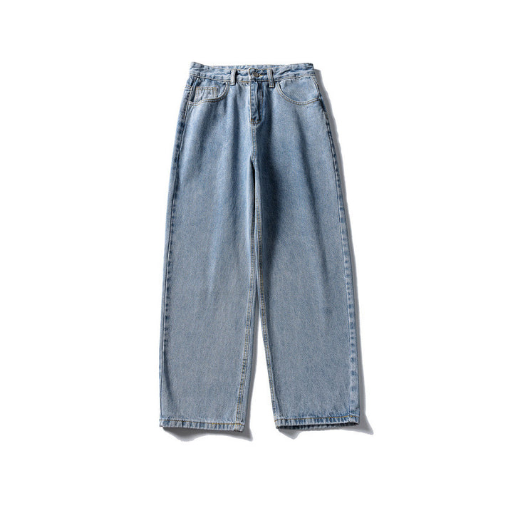 Women Wide-Cut High-Waist Denim Jeans with Straight Leg Mune Fashion