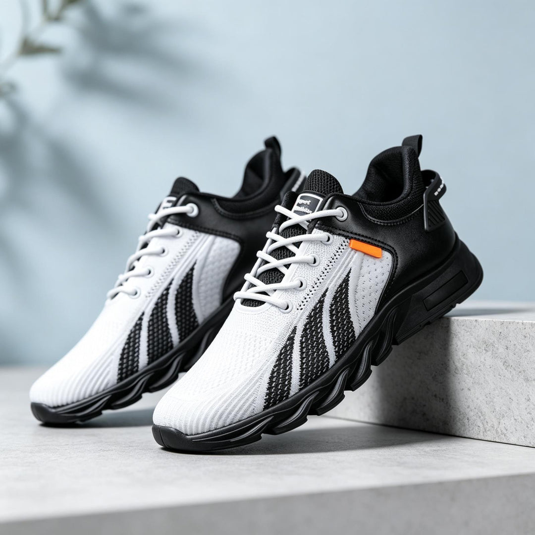 Men's Lace-Up Sneakers with Breathable Upper Material Mune Fashion