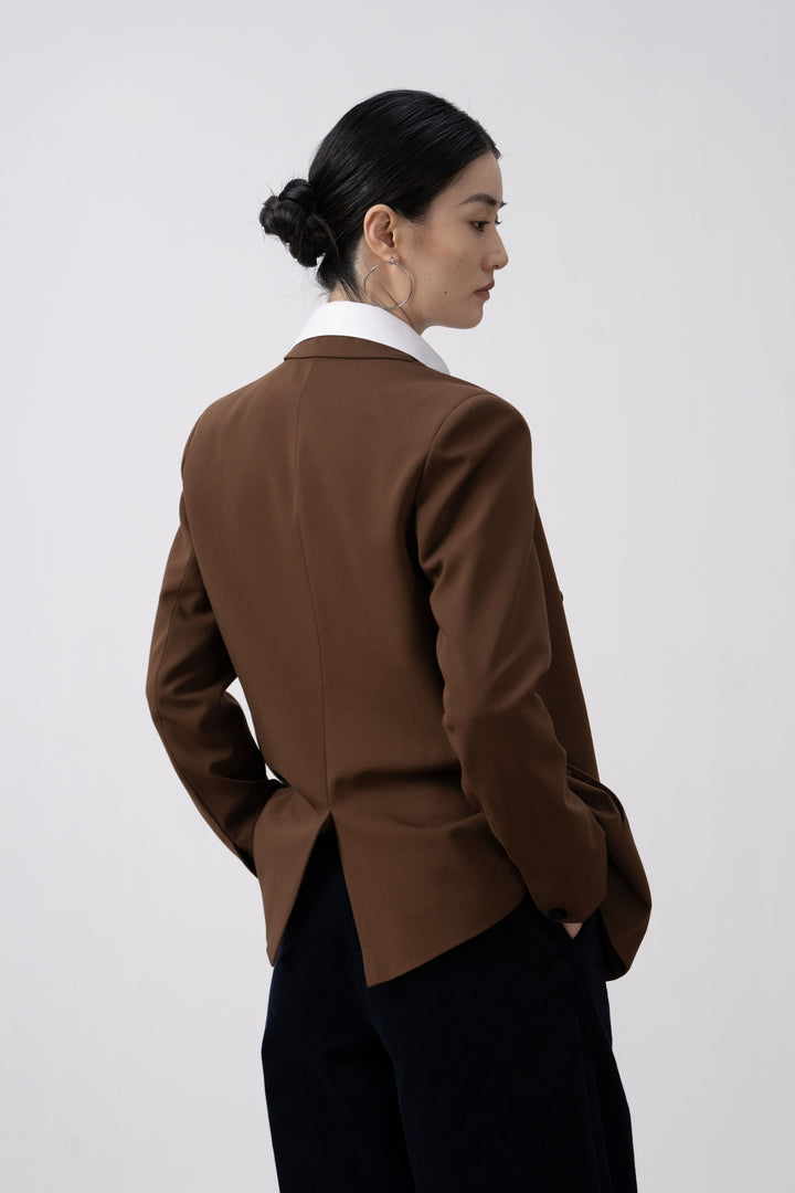 Women's Tailored Double-Breasted Blazer Mune Fashion 1787623052