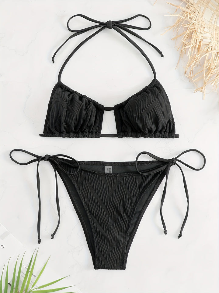 Ladies Triangle Bikini with sophisticated ruffle design Mune Fashion