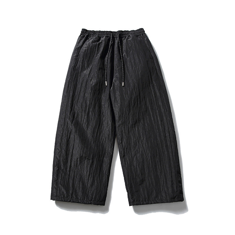 Men's loose-fitting ripstop leisure pants with camouflage pattern and elastic drawstring waistband Mune Fashion