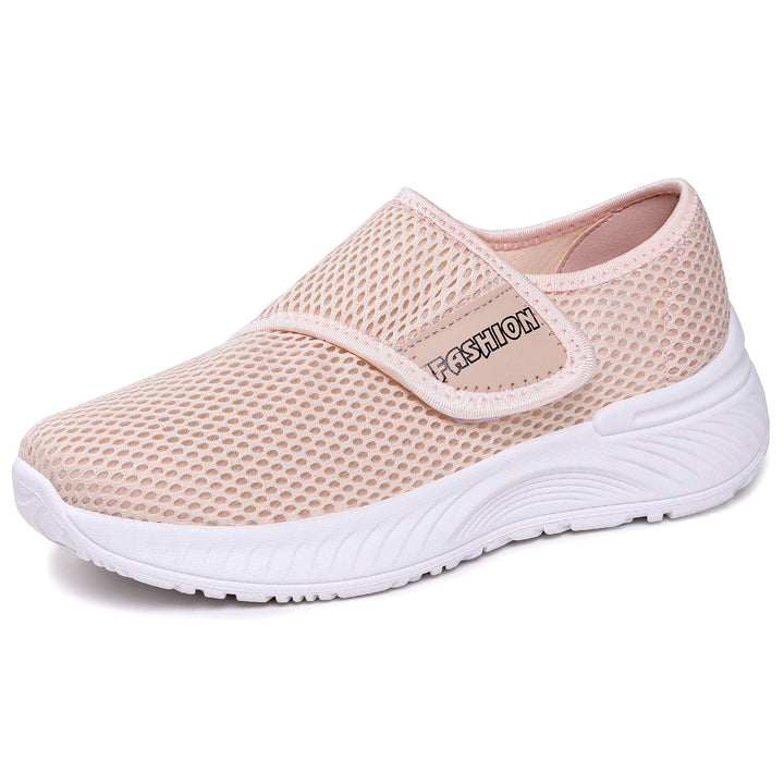 Women's Breathable Slip-On Mesh Sneakers with Velcro Closure Mune Fashion