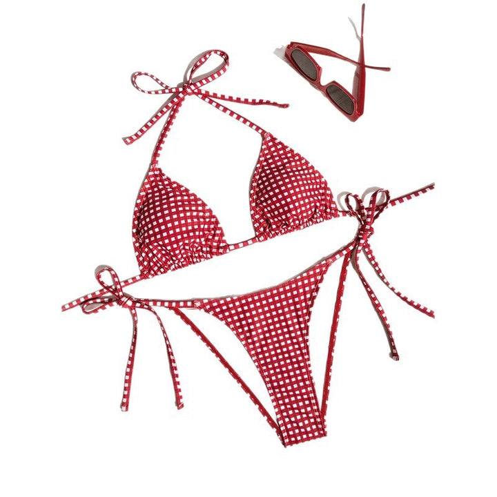 Ladies Triangle Bikini with Animal Print Mune Fashion