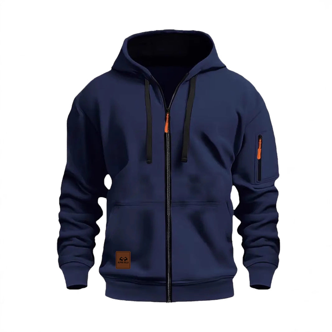 Men's Sports Fleece Jacket with Hood Mune Fashion