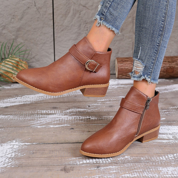 Women Elegant and Comfortable Ankle Boots Mune Fashion