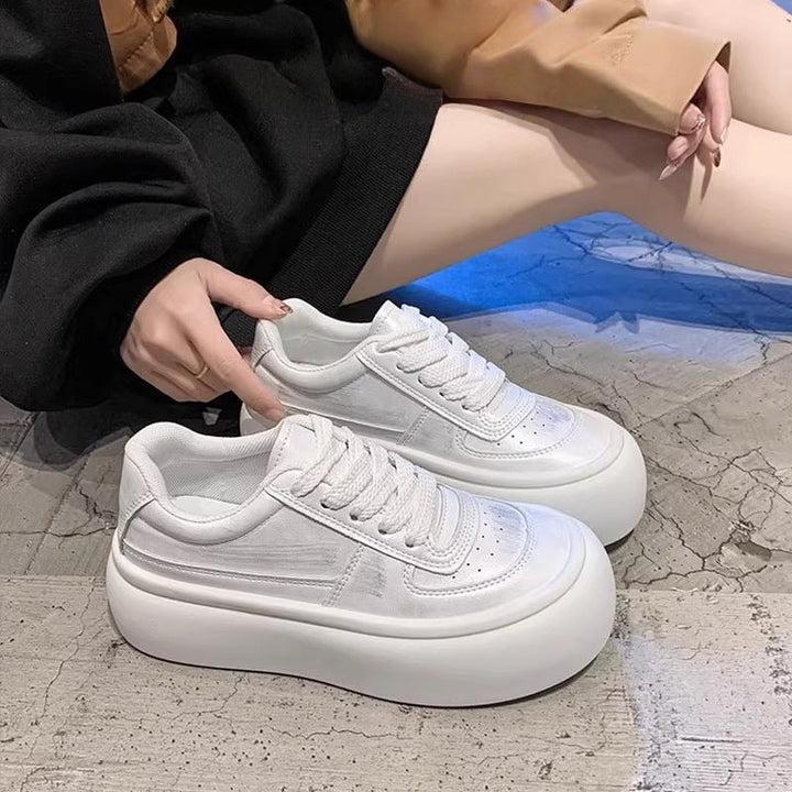 Women's Platform Sneakers with Ergonomic Sole and Breathable Upper Material Mune Fashion
