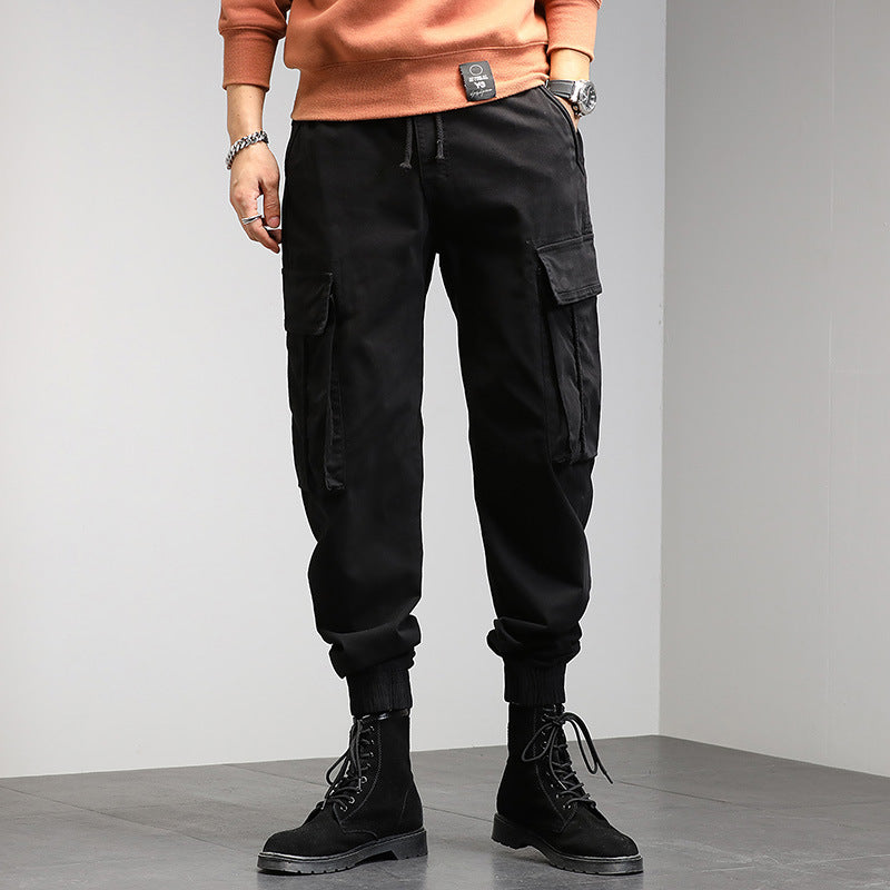 Herren Cargo-Jogginghose im Utility-Style mit Tunnelzugbund, Multifachtaschen und gerippten Bündchen Mune Fashion