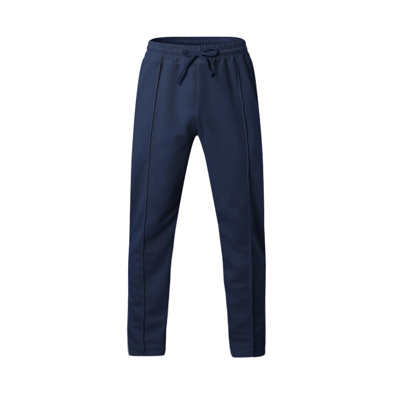 Men's sporty joggers with elastic waistband and front center seam Mune Fashion