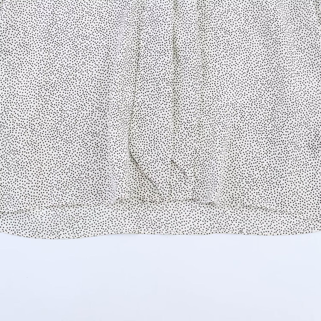 Women Oversize Blouse with Bow Collar and Balloon Sleeves Mune Fashion