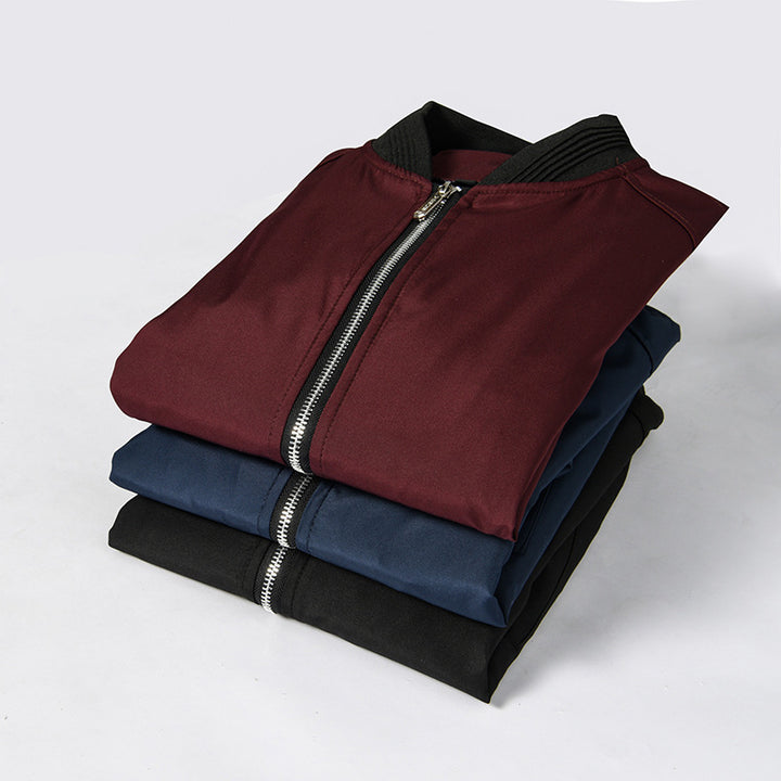 Men's bomber jacket in aviator microfiber look with arm pocket and ribbed cuffs Mune Fashion