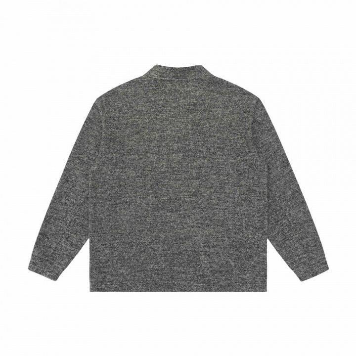Unisex fine structure Henley knit pullover with raglan sleeves and relaxed fit Mune Fashion