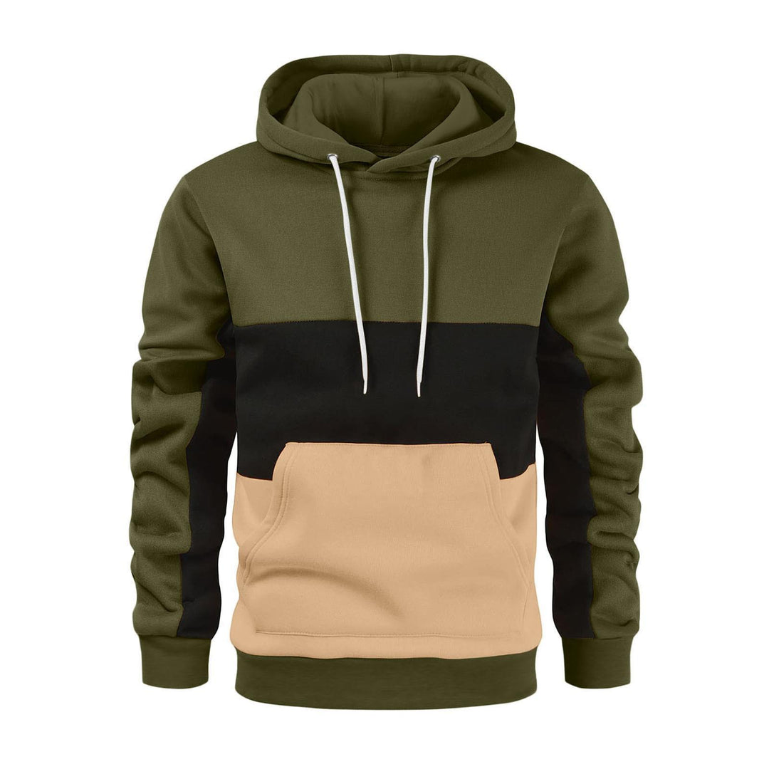 Unisex hooded sweatshirt with drawstring, kangaroo pocket and color block design made of soft fleece Mune Fashion