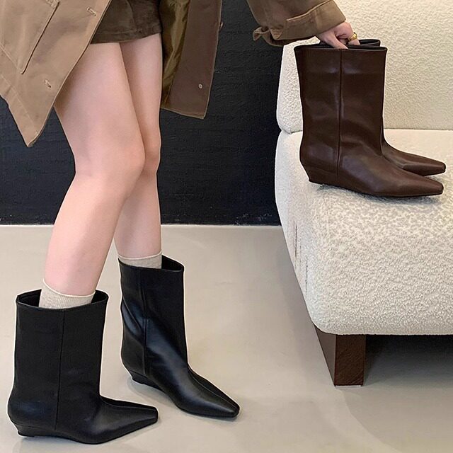 Ladies Elegant Ankle Boots with High Heel Mune Fashion