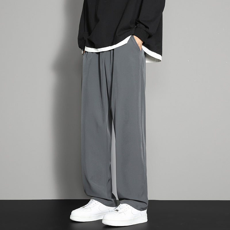 Men's Fashion Casual Pants with a Wide Cut Design