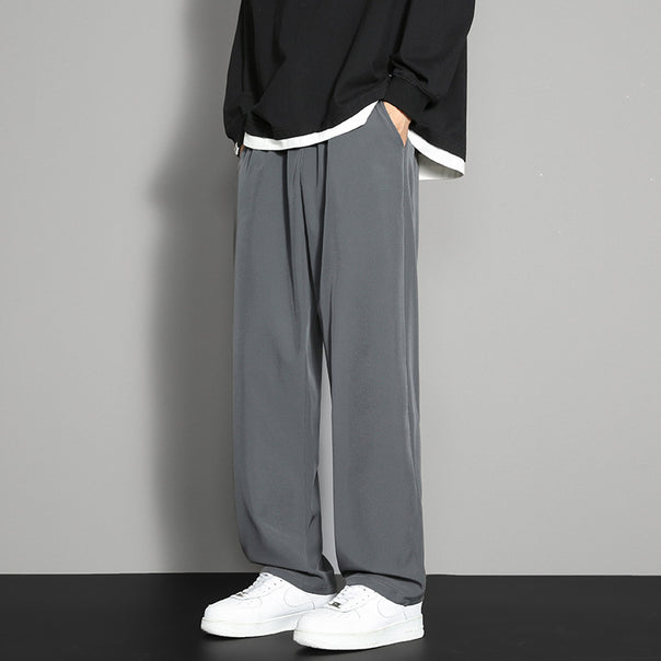 Men's Fashion Casual Pants with a Wide Cut Design