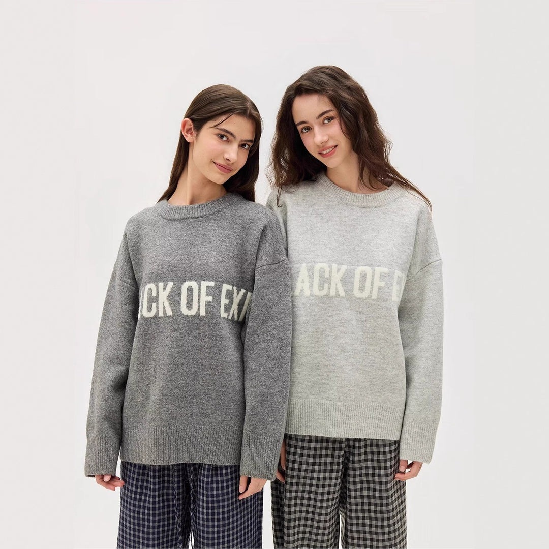 Women's Casual Oversized Sweater with Creative Print Mune Fashion
