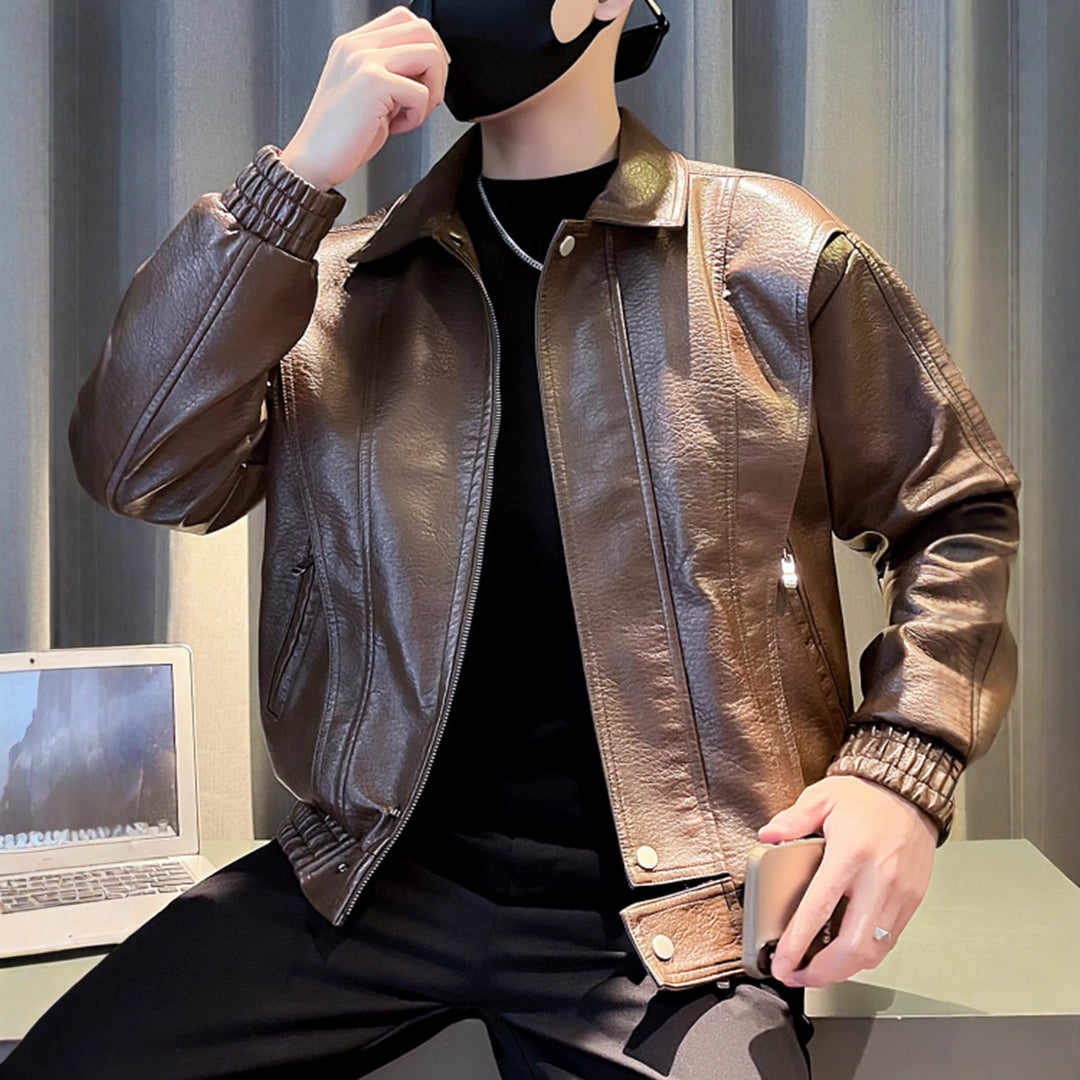 Men's Fashion Faux Leather Jacket Mune Fashion 1788342540