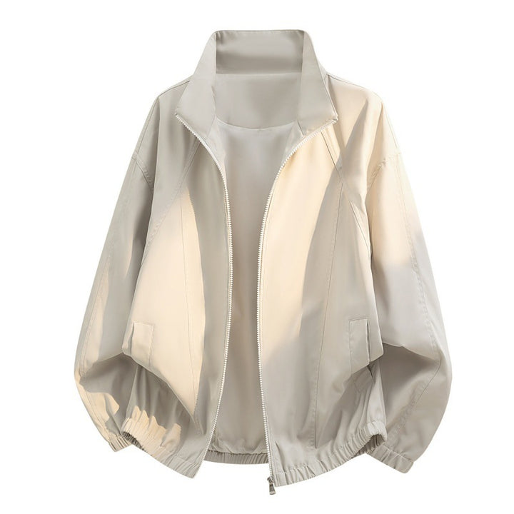 Women's leisure jacket with high collar and elastic Mune Fashion