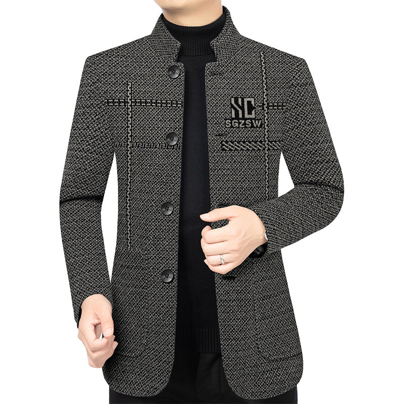 Men's Padded City Blazer with Stand-up Collar and Luxurious Teddy Lining Mune Fashion