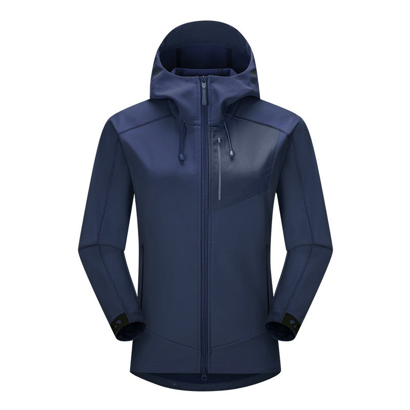 Men's Softshell Trekking Jacket with Hood breathable windproof stretch Mune Fashion